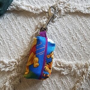 Doggy DOO Doggy Poo Bag Blue and Yellow Disney Winnie The Pooh Handsewn Pouch
